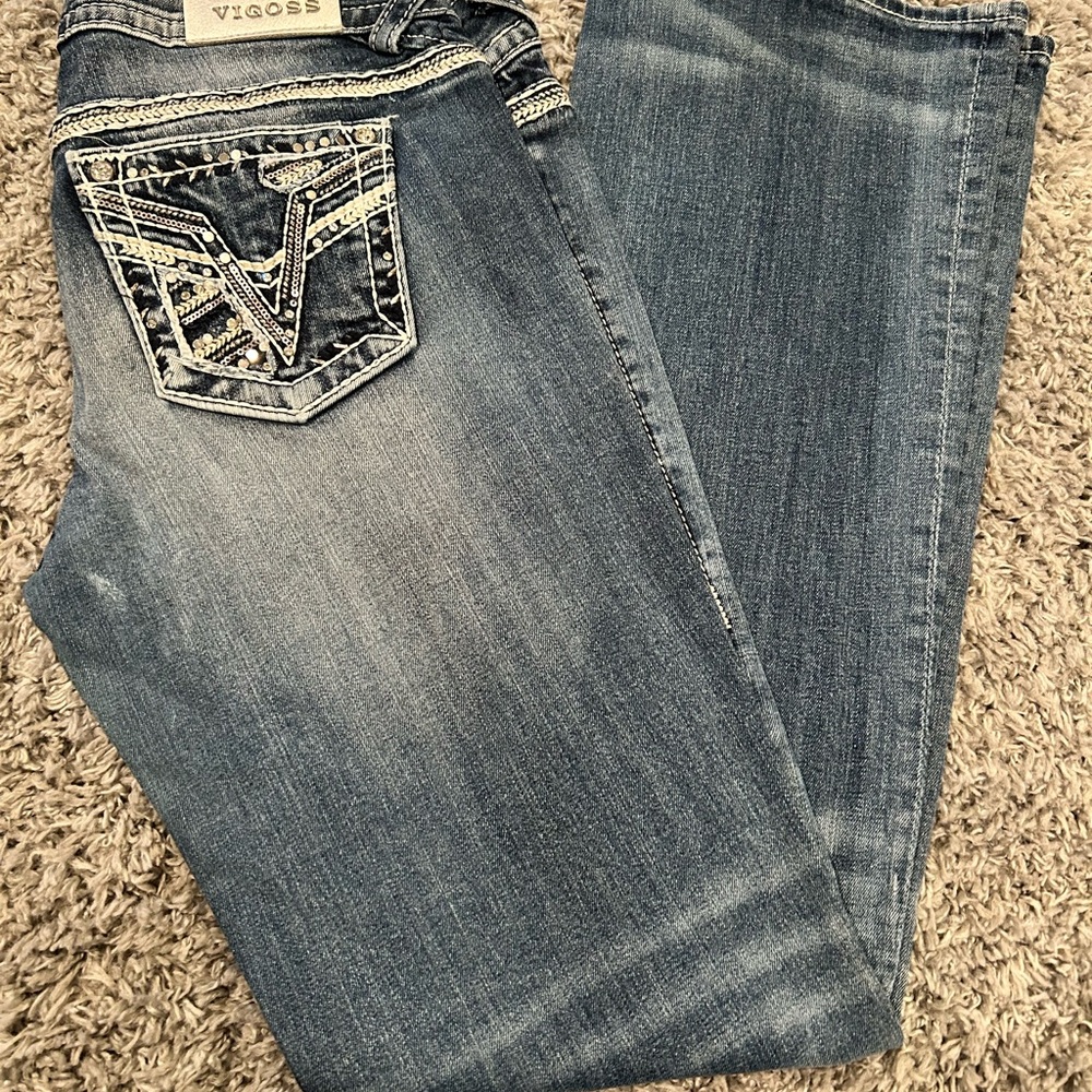Vigoss Women's Boot Cut Jeans in Classic Blue